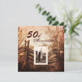 boerenbedrijf in westerse stijl 50ste huwelijksver kaart (Staand voorkant)