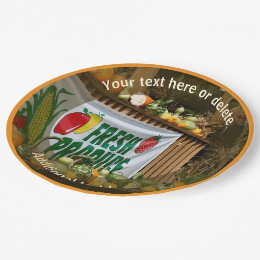 Boerenbedrijf Persoonlijk Feest Papieren Bordje (Gekanteld)