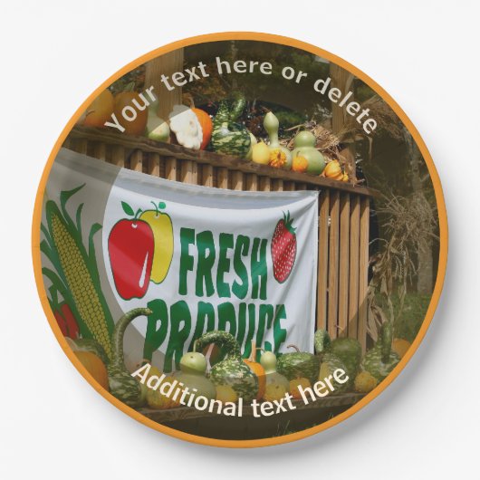 Boerenbedrijf Persoonlijk Feest Papieren Bordje (Voorkant)