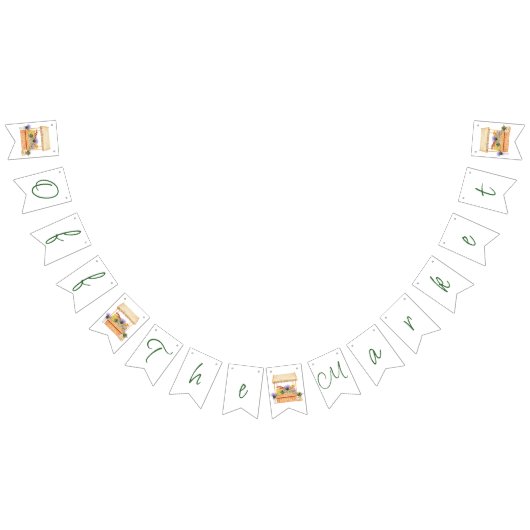 Boerenbloemenmarkt Bruidsdouche Vlaggetjes (Alle)