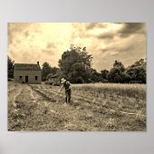  boerenboer Sepia Foto Poster (Voorkant)