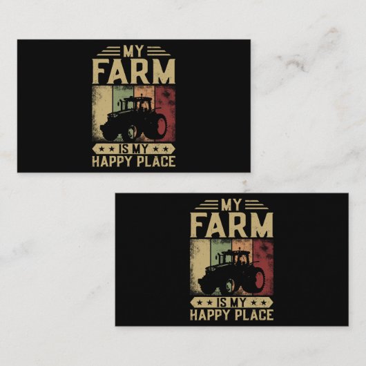 boerenboer,  tractor, mijn Boerderij herstellen Visitekaartje (Voorkant / Achterkant)