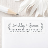 Boerenbougine Script Namen Retouradreslabel Etiket (Insitu)