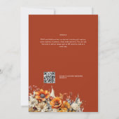 Boerenbruiloft in schuur | Herfst verbrande sinaas Kaart (Achterkant)