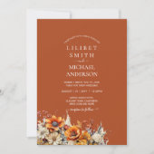 Boerenbruiloft in schuur | Herfst verbrande sinaas Kaart (Voorkant)