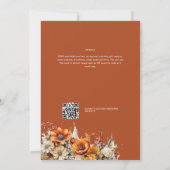 Boerenbruiloft in schuur | Herfst verbrande sinaas Kaart (Achterkant)