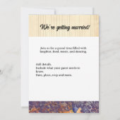 Boerenbruiloft koe paars kaart (Achterkant)