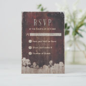 Boerenbruiloft RSVP in rustieke schuurstijl (Staand voorkant)