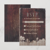 Boerenbruiloft RSVP in rustieke schuurstijl Kaartje (Voorkant / Achterkant)