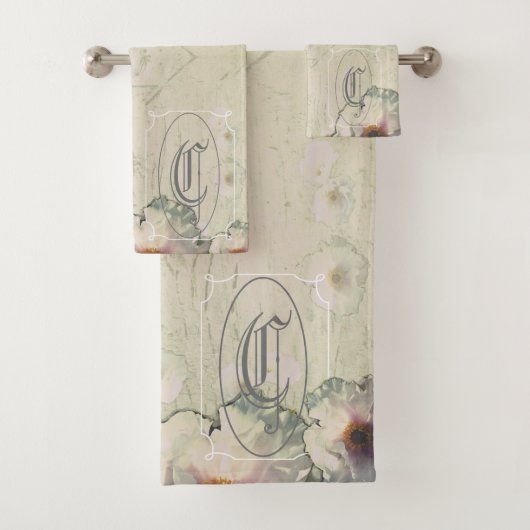 Boerencharme Boom Pioen Monogram Bad Handdoek (Insitu)