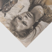 Boerendochter met paardenontkoppeling tissuepapier (Detail)