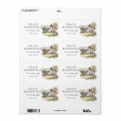 Boereneieren Karton van Rustieke Witte Schuur Etiket (Full Sheet)