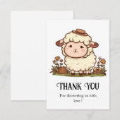 boerenerf  Baby shower Bedankkaart (Voorkant / Achterkant)