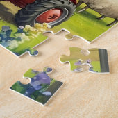 boerenerf boer Koe kiptractorvarken Legpuzzel (Zijkant)