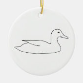 Boerenerf eend keramisch ornament (Voorkant)