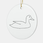 Boerenerf eend keramisch ornament (Links)