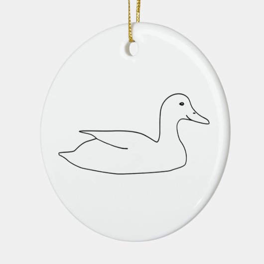 Boerenerf eend keramisch ornament (Links)