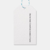 Boerenerfschoonheid: Waterverf Kip, op maat Cadeaulabel (Achterkant)