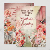 Boerenfeest op het platteland kaart (Voorkant / Achterkant)