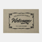  boerengezin welkom in doormat deurmat (Voorkant)