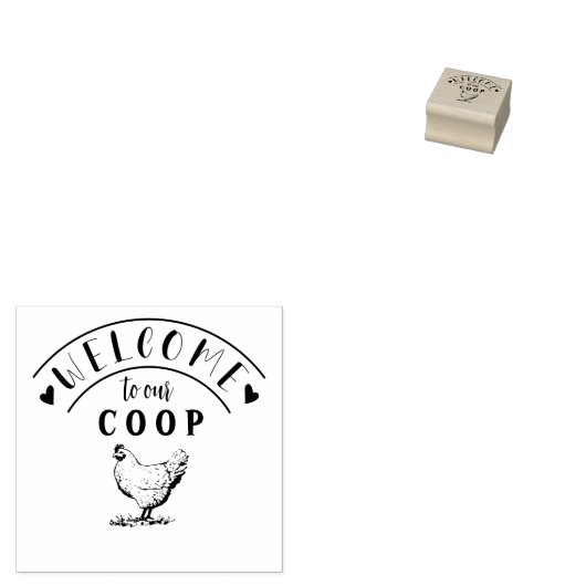 boerenhoen | Gepersonaliseerde rubberen stempel (Gestempeld)
