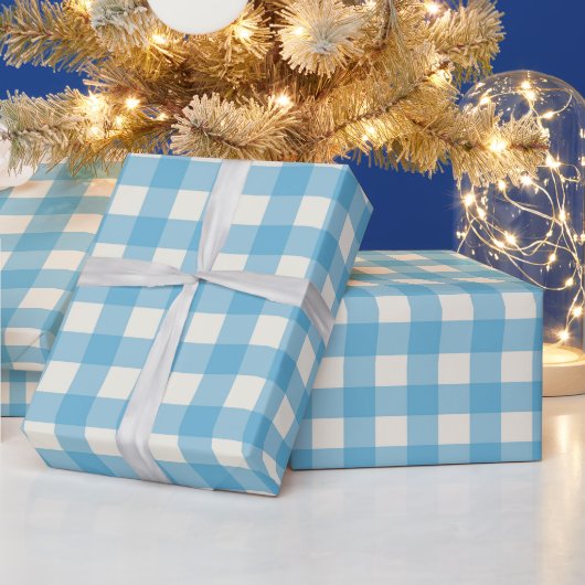 Boerenhoeve Blauw & Crème Inpakpapier (Feestdagen)