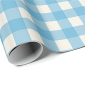 Boerenhoeve Blauw & Crème Inpakpapier (Rol Hoek)