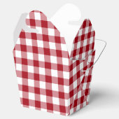 Boerenhoeve Rood Geruit Patroon Bedankdoosjes (Geopend)