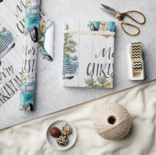 Boerenhoeve Truck Kerst Inpakpapier