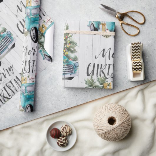 Boerenhoeve Truck Kerst Inpakpapier (Crafts)