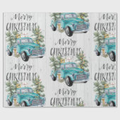 Boerenhoeve Truck Kerst Inpakpapier (Vlak)