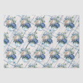  boerenhuis Blue Pset Peony Flowers Multi Tissuepapier (Voorkant)
