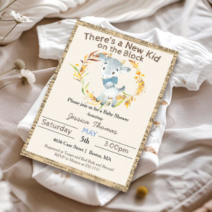Boerenjongen Baby Shower Kaart