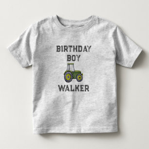 Boerenjongen verjaardag jongen met roestige tracto kinder shirts