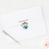 boerenjongen vierkante sticker (Envelop)