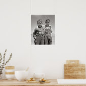 Boerenjongens, 1936. Oude foto Poster (Keuken)