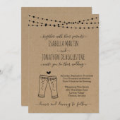 Boerenkaas en bierbrouwerijbietthema bruiloft kaart (Voorkant / Achterkant)