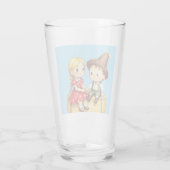 Boerenkinderen op een hooibaal, glas (Achterkant)