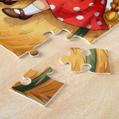 Boerenkinderen op een hooibaal, legpuzzel (Zijkant)