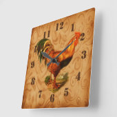 Boerenkip versierde keuken landelijk grote klok (Hoek)