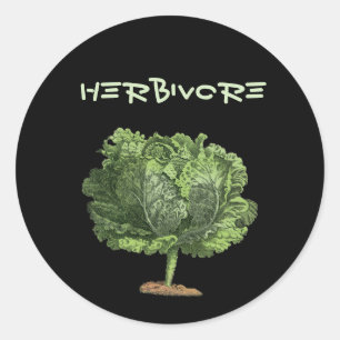 Boerenkool Herbivoor Veganistisch Vegetarisch Ronde Sticker