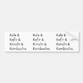 Boerenkool Kefir Kimchi Kombucha Bumpersticker (Voorkant)