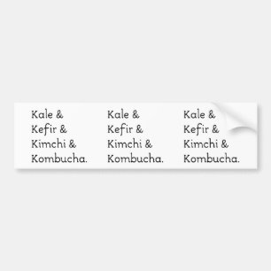 Boerenkool Kefir Kimchi Kombucha Bumpersticker