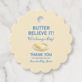 Boerenkost Boter Geel Blauw Baby Shower Bedankjes Labels