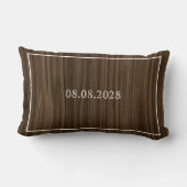 Boerenkussen met namen van het koppel kussen (Achterkant)