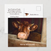 Boerenlandelijke schuur leuke boerderij verhuisber uitnodiging briefkaart (Voorkant / Achterkant)