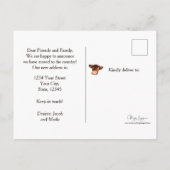 Boerenlandelijke schuur leuke boerderij verhuisber uitnodiging briefkaart (Achterkant)