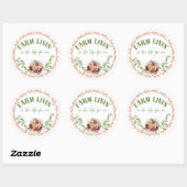 Boerenleven Ronde Sticker (Vel)