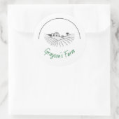 Boerenleven  ronde sticker (Tas)