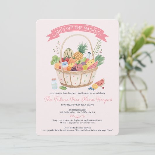 Boerenmand Uit de markt Bloemen vrijgezellenfeest Kaart (Staand voorkant)